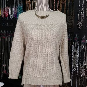 Loose Fit Over the Shoulder Collar Sweater.